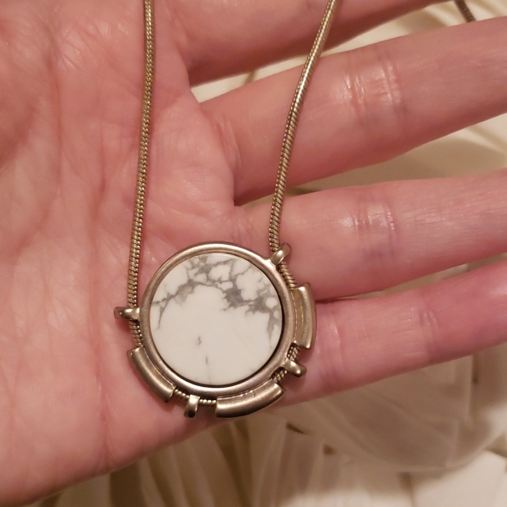 Marble Pendant on Snake Chain